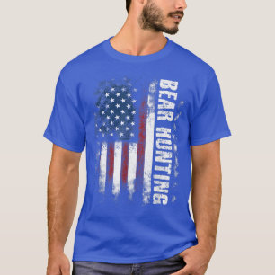 Bear Hunting American Flag Bears Hunter T-shirt