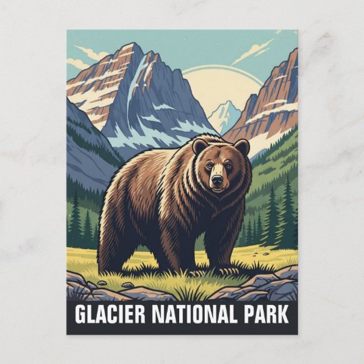 Bear in Glacier National Park Montana Briefkaart (Voorkant)