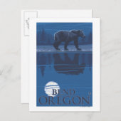 Bear in Moonlight - Bend, Oregon Briefkaart (Voorkant / Achterkant)