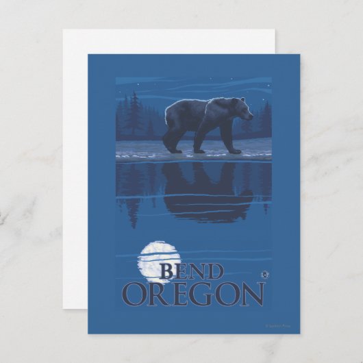 Bear in Moonlight - Bend, Oregon Briefkaart (Voorkant / Achterkant)