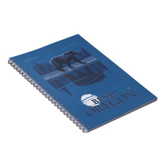 Bear in Moonlight - Bend, Oregon Notitieboek (Rechterzijde)