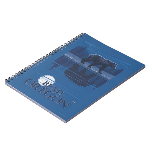 Bear in Moonlight - Bend, Oregon Notitieboek (Linkerzijde)