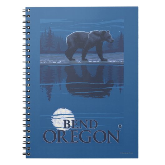 Bear in Moonlight - Bend, Oregon Notitieboek (Voorkant)