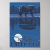 Bear in Moonlight - Bend, Oregon Poster (Voorkant)