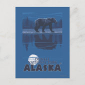 Bear in Moonlight - Denali National Park, Alaska Briefkaart (Voorkant)