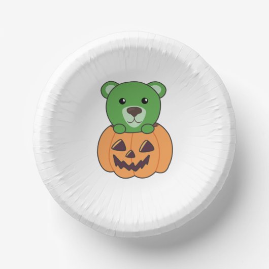 Bear In Pumpkin Sweet Bears Happy Halloween Papieren Kommen (Voorkant)
