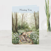 Bear in the Woods Missing You Kaart (Voorkant)