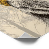 Bear in Yellow Beanie Rustic Woodland Animal  Poster (Hoek)