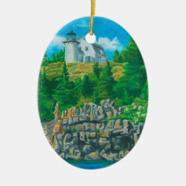 Bear Island Light-schildering Keramisch Ornament