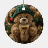 Bear-ista Cold Teddy Bear Keramisch Ornament (Achterkant)