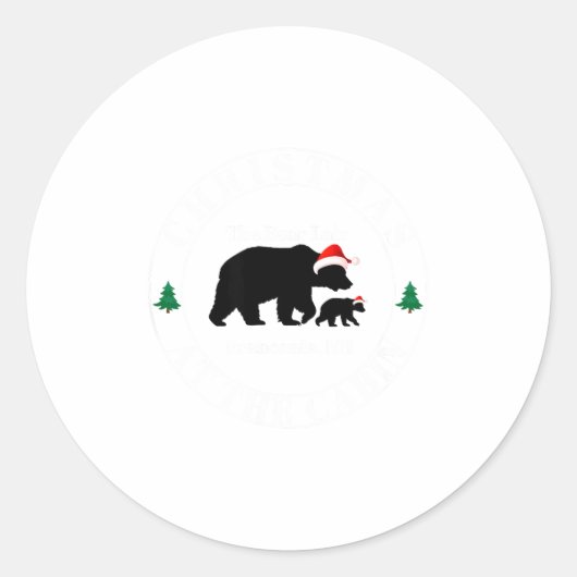 Bear Lair New Hampshire Christmas Ronde Sticker (Voorkant)