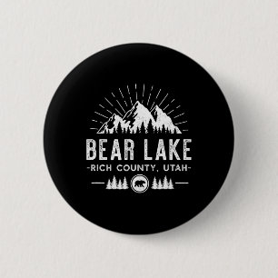 Bear Lake Utah - Bergs skiën wandelen vissen Ronde Button 5,7 Cm