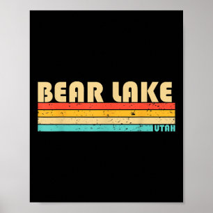 Bear Lake Utah Grappige Vissen Camping Zomer Poster