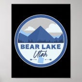 Bear Lake Utah Ut Mountains Badge Hiking Souvenir  Poster (Voorkant)