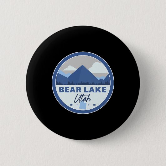 Bear Lake Utah Ut Mountains Badge Hiking Souvenir Ronde Button 5,7 Cm (Voorkant)