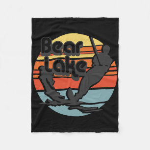 Bear Lake Utah Waterskiën Waterski Retro Vintage Fleece Deken