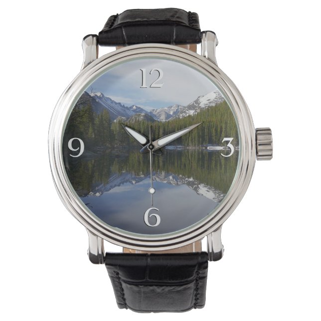 Bear Lake-weerkaatsing II Horloge (Voorkant)