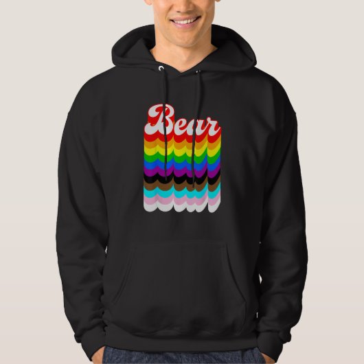 Bear LGBTQ pride rainbow Hoodie (Voorkant)