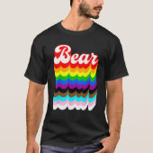 Bear LGBTQ pride rainbow T-shirt (Voorkant)
