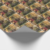 Bear Lifting Weights In a Sunny Forest Cadeaupapier (Hoek)