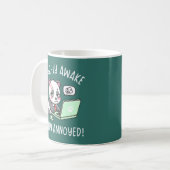 Bear-ly Awake Fully Annoyed - Panda Office Humor Koffiemok (Voorkant links)