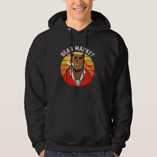 Bear Market Financial Day Trader Trading Finance M Hoodie (Voorkant)