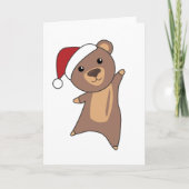 Bear Merry Christmas Winter Animals Kaart (Voorkant)