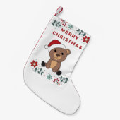 Bear Merry Christmas Winter Animals Kleine Kerstsok (Voorkant (Hangend))