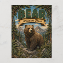 Bear Mountain Forest POPCUT Briefkaart