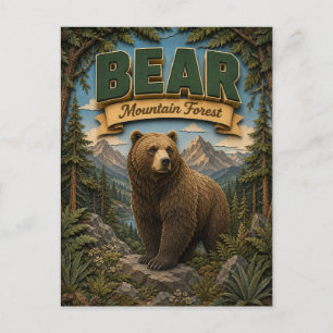 Bear Mountain Forest POPCUT Briefkaart