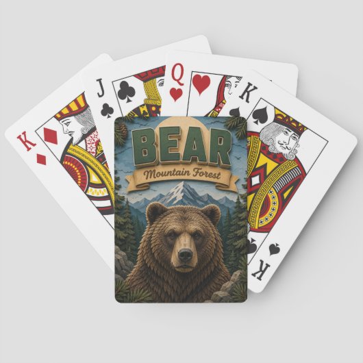 Bear Mountain Forest POPCUT Pokerkaarten (Achterkant)