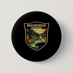 Bear Mountain State Park New York Reizen Vintage Ronde Button 5,7 Cm