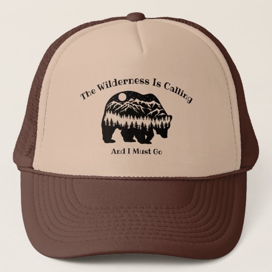 Bear Mountains Wilderness Camping Wandelen Avontuu Trucker Pet (Voorkant)