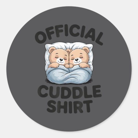 Bear Official Teddy Cuddle Sleepwear Ronde Sticker (Voorkant)