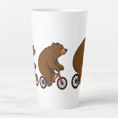 Bear on a Bike – Wild Ride Vibes Latte Mok (Voorkant)