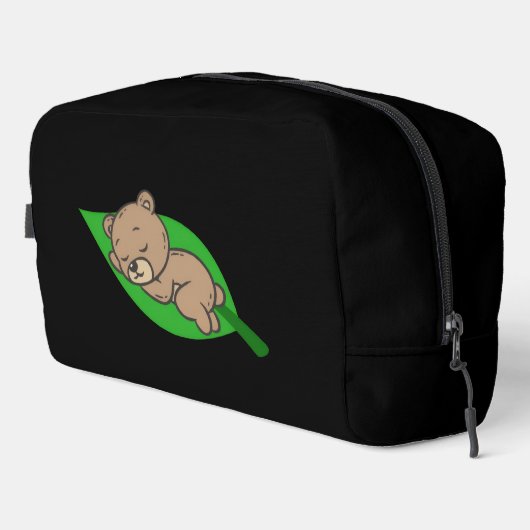 Bear on a Leaf Toilettasje (Rechterhoek)