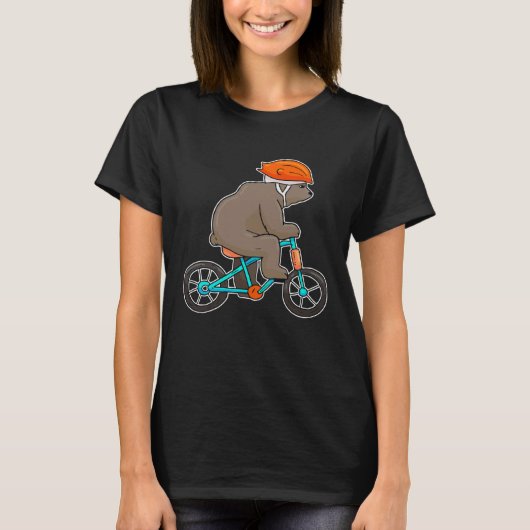 Bear On Bike Bicycle Cycling Bear T-shirt (Voorkant)