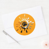 Bear Paw Splash Bear Pride Kleuren Ronde Sticker (Envelop)