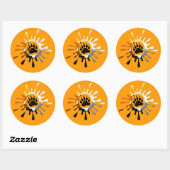 Bear Paw Splash Bear Pride Kleuren Ronde Sticker (Vel)