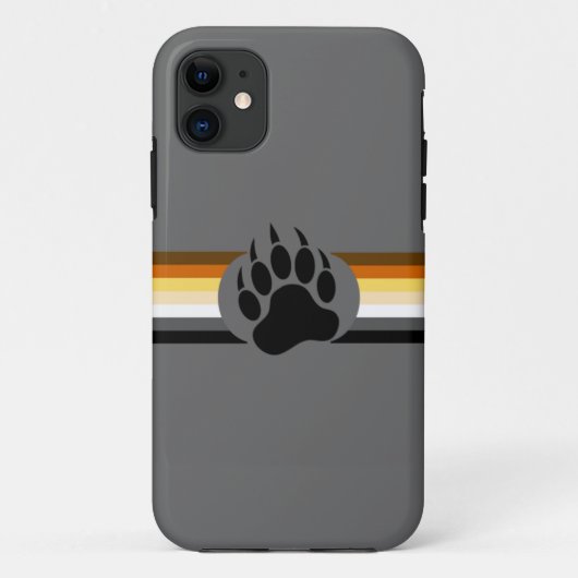 Bear Pride kleuren strepen en Beerpoot Case-Mate iPhone Case (Achterkant)
