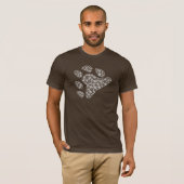 BEAR PRIDE POOT PATROON WIT -.png T-shirt (Voorkant volledig)
