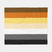 Bear Pride Vlag Fleece Deken (Voorkant (Horizontaal))