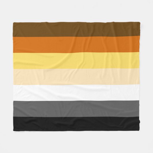 Bear Pride Vlag Fleece Deken (Voorkant (Horizontaal))