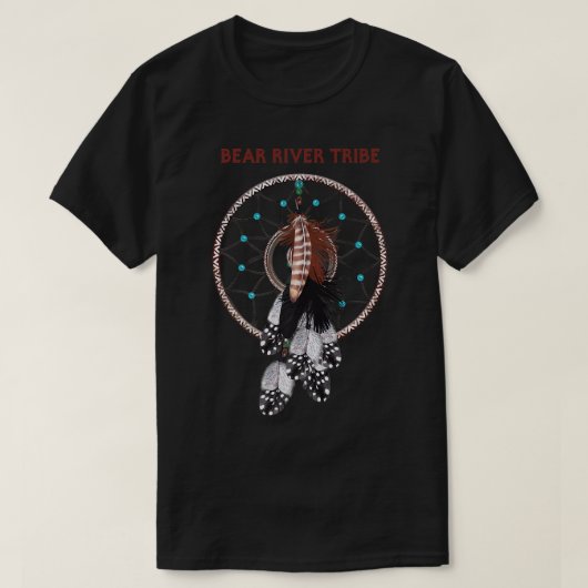 Bear River Native American Indian Retro Dreamcatch T-shirt (Design voorkant)
