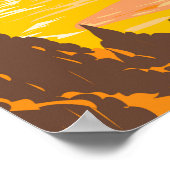 Bear River State Park Wyoming Retro  Poster (Hoek)
