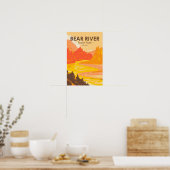 Bear River State Park Wyoming Retro  Poster (Keuken)