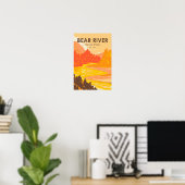 Bear River State Park Wyoming Retro  Poster (Thuiskantoor)