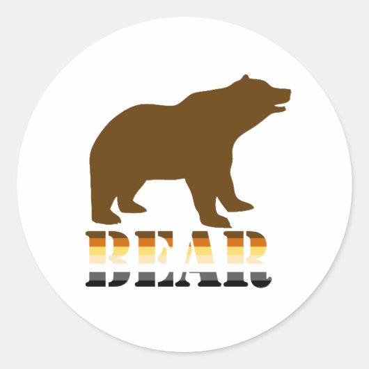 BEAR- RONDE STICKER (Voorkant)