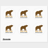 BEAR- RONDE STICKER (Vel)