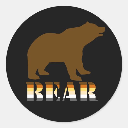 BEAR- RONDE STICKER (Voorkant)